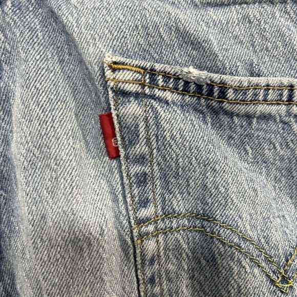 Levis 502 Jeans Mens 29 (27X26) Power Puff Girls Blue Clean Blue Denum - Picture 15 of 15
